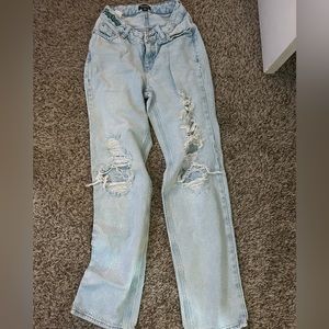 Playboy straight leg ripped jeans